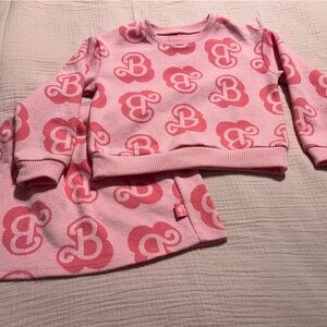 Barbie Pink Kids Matching Set Size 4T